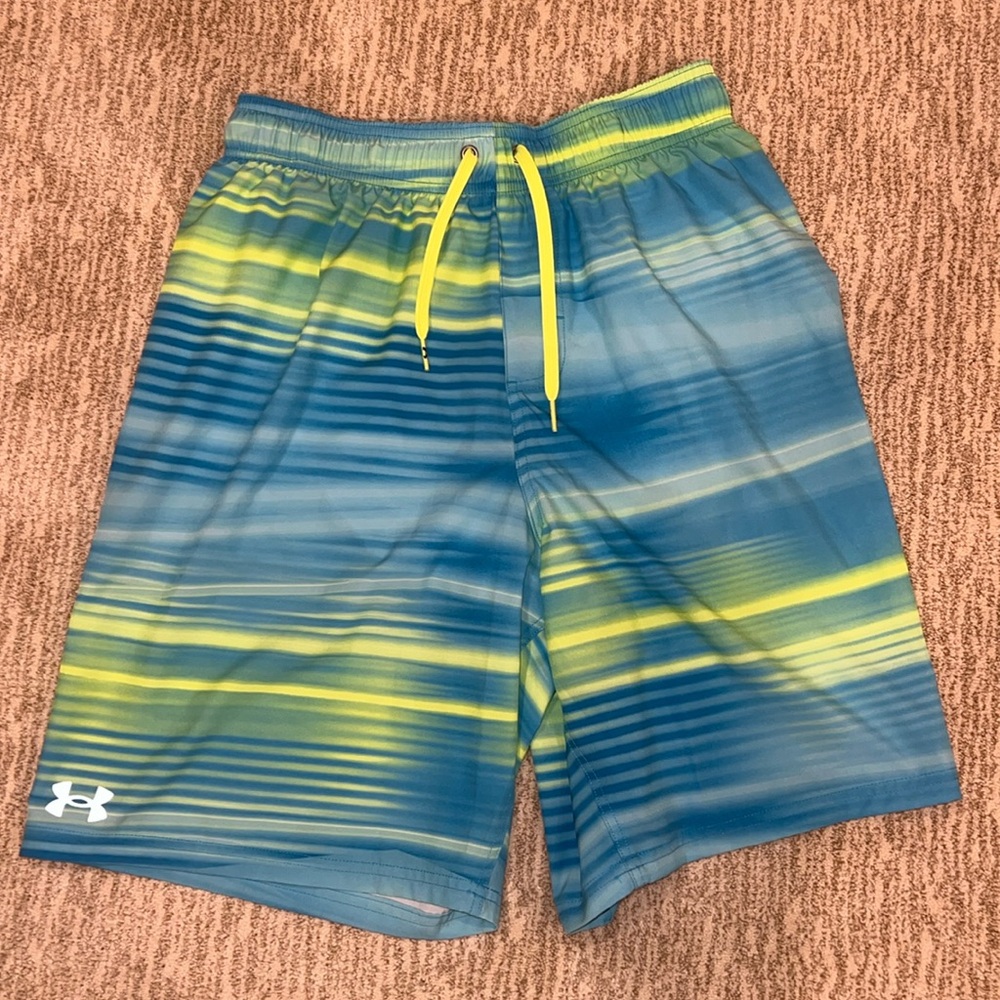 Under Armour Swim Under Armour Beam Stripe Volley Swim Shorts